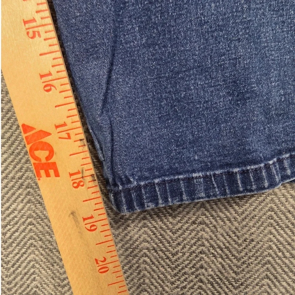 Woman Within Womens 14W‎ Blue Denim Pull On Capri Pants Elastic Waist Stretch